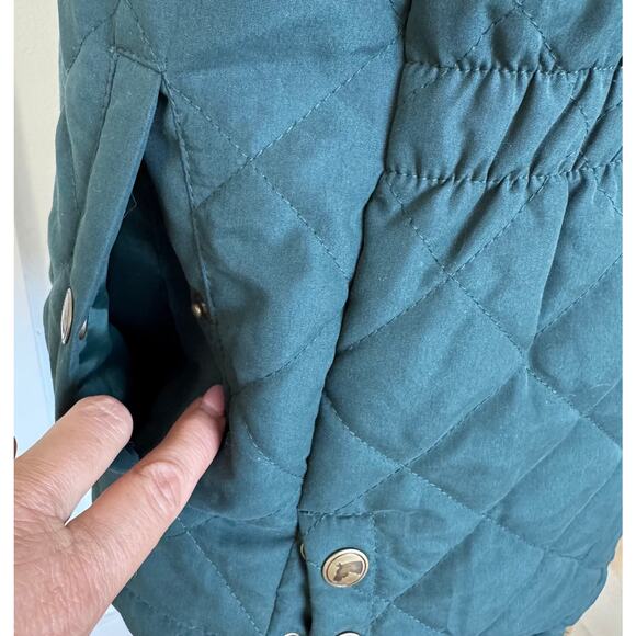 Riding Sport Women's Equestrian Wear Hunter Green Quilted Puffer Vest XL - Picture 6 of 9